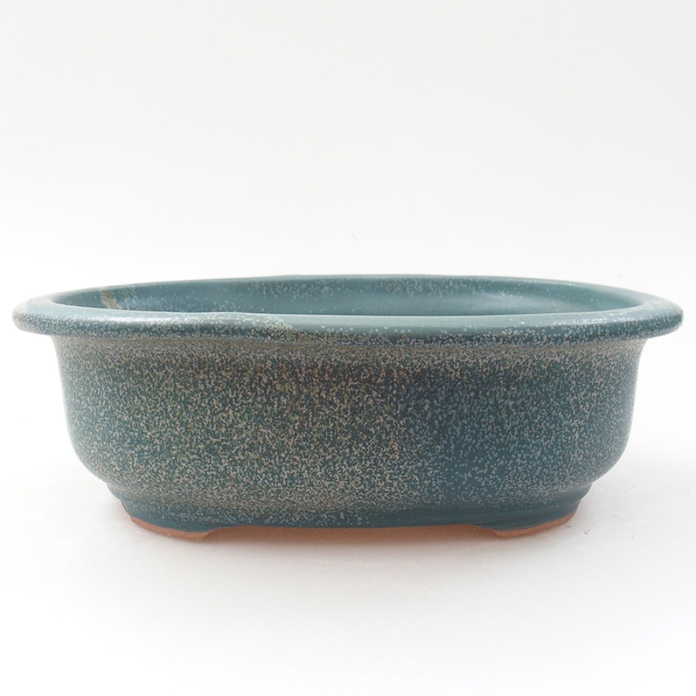 Keramik-Bonsaischale 18 x 14,5 x 6 cm, Farbe blau
