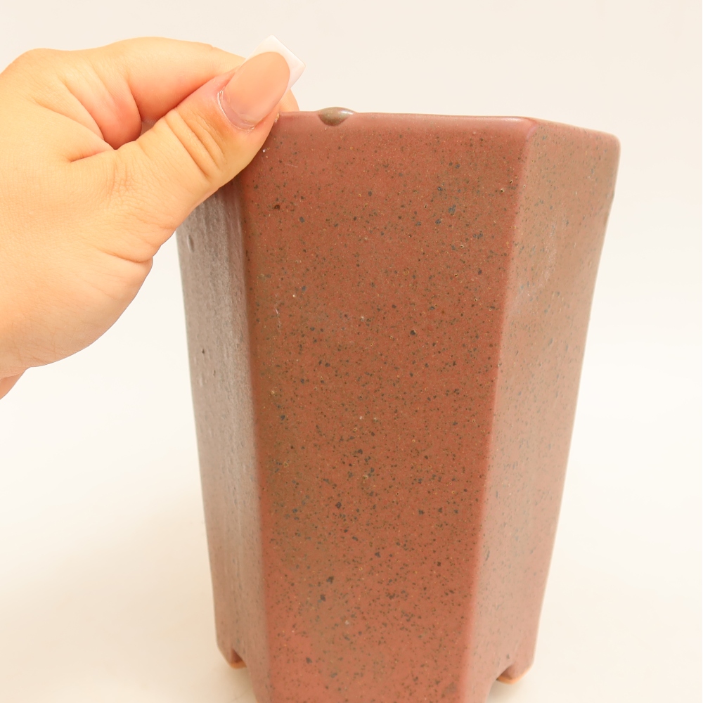 Keramik-Bonsai-Schale 13 x 12 x 17 cm, Farbe: Rosa