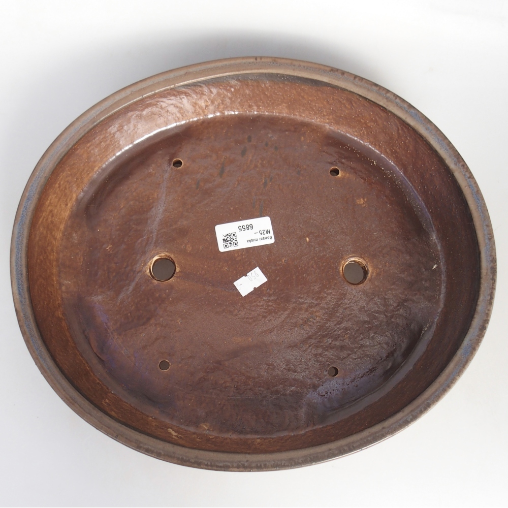 Bonsaischale aus Keramik 31,5 x 27,5 x 6,5 cm, Farbe blau