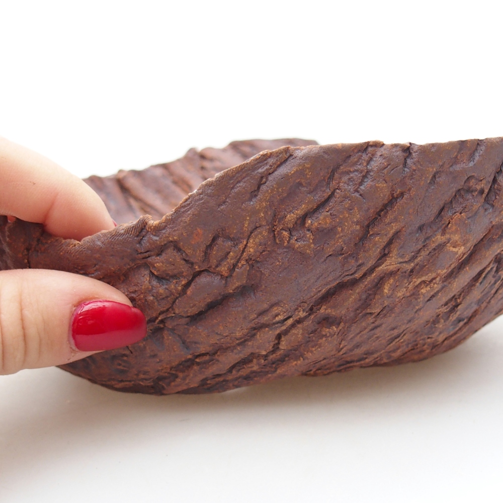 Keramische Schale 18,5 x 17,5 x 6 cm , Farbe braun