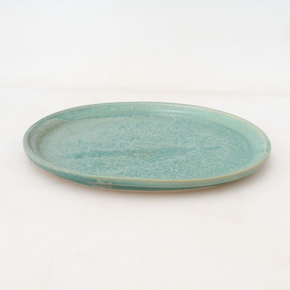 Bonsaischale oval M – 22,5 x 18 x 1,5 cm – grün