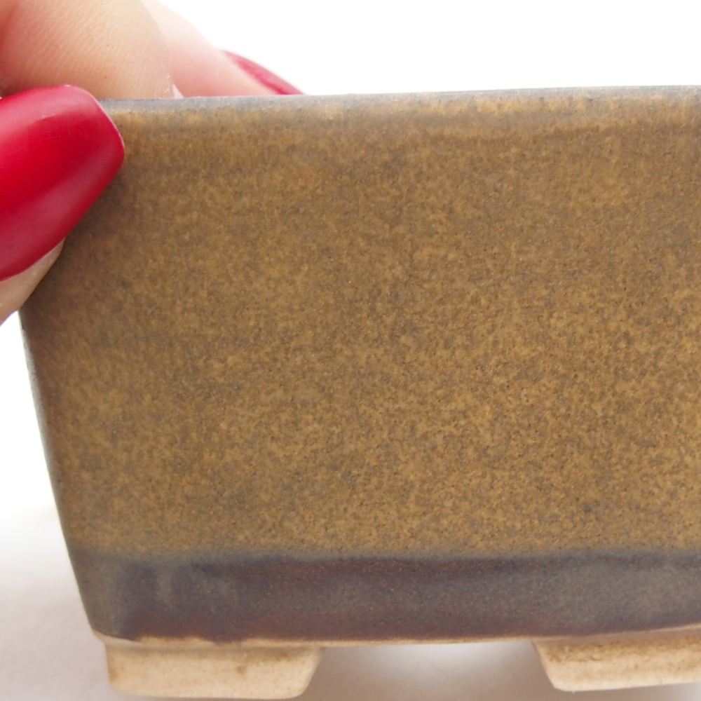 Bonsaischale aus Keramik 6 x 6 x 4,5 cm, braun