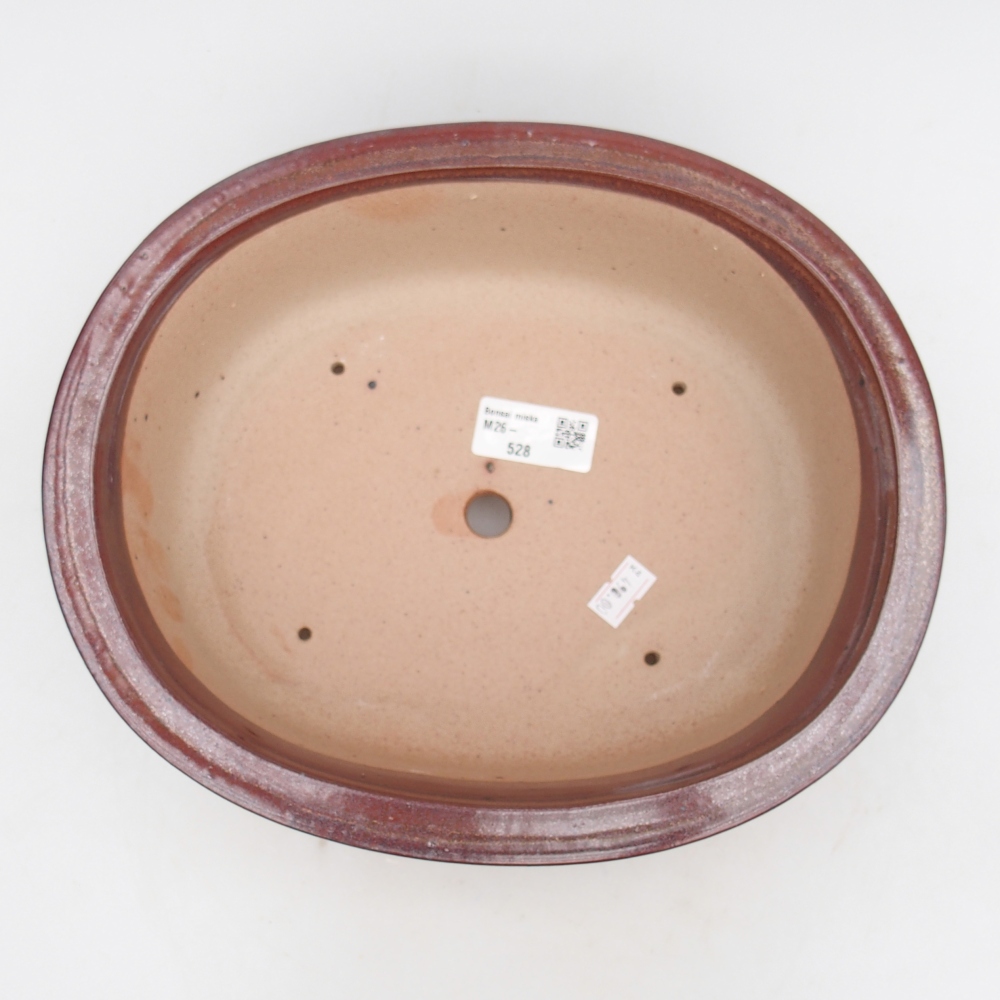 Bonsaischale aus Keramik 26 x 22 x 8 cm, braun