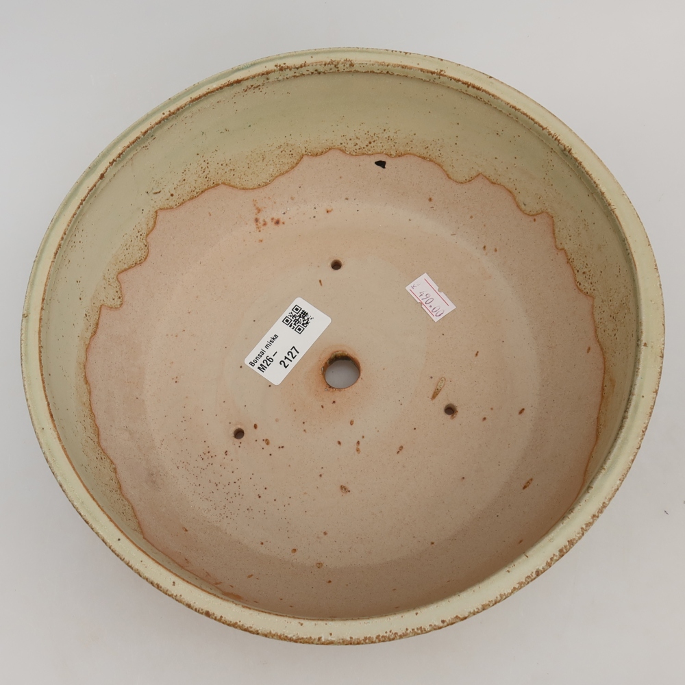 Keramik-Bonsai-Schale 24,5 x 24,5 x 7,5 cm, Farbe: grün