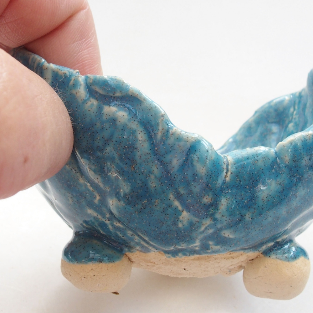 Keramikschale 8 x 7 x 5,5 cm, Farbe blau