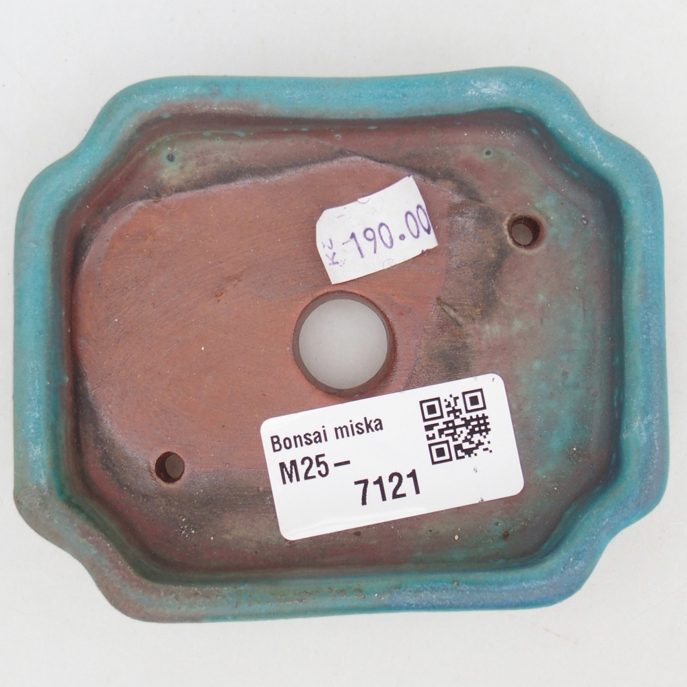 Bonsaischale aus Keramik 10 x 8,5 x 2 cm, Farbe blau