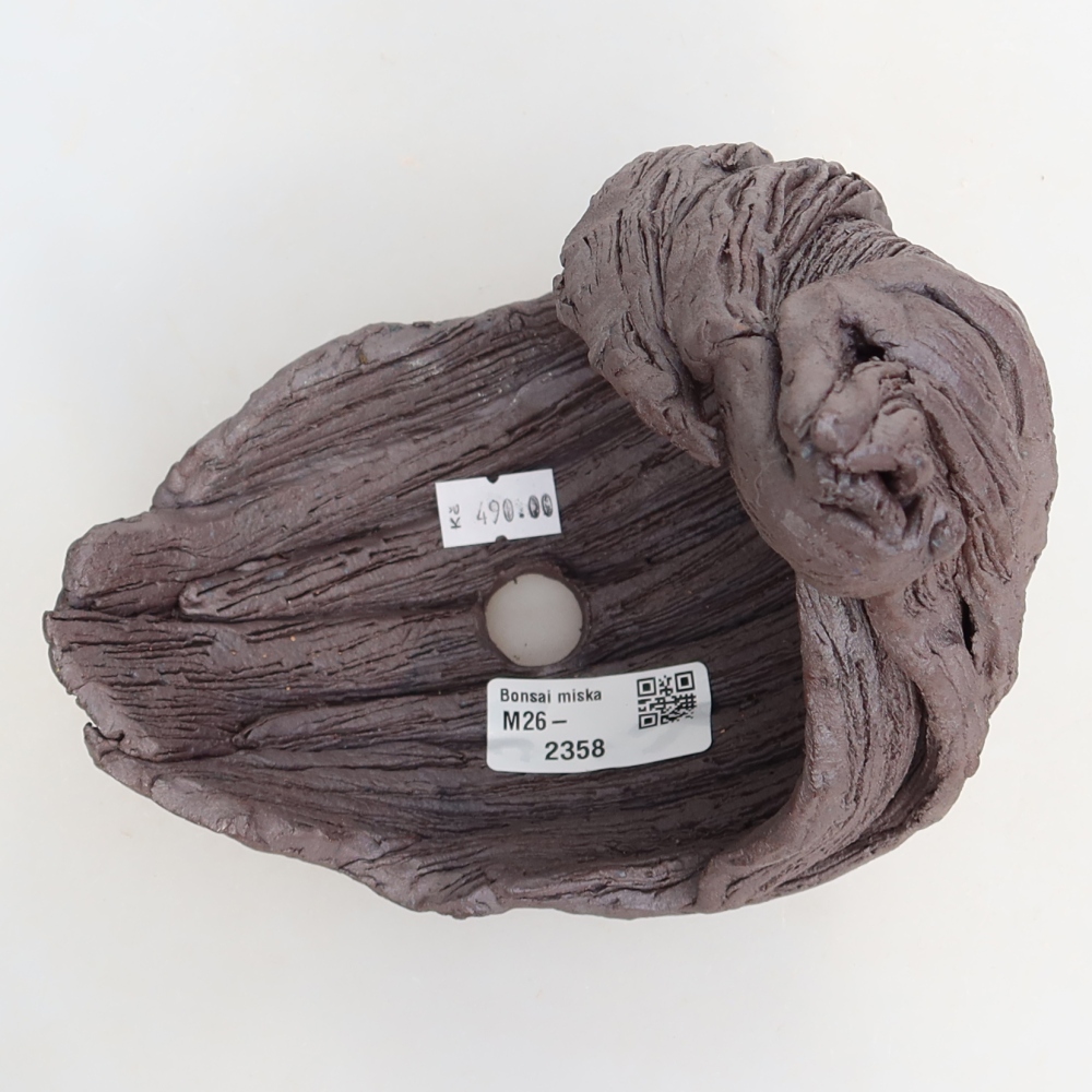 Keramikschale  14,5 x 11,5 x 20 cm, Farbe: braun