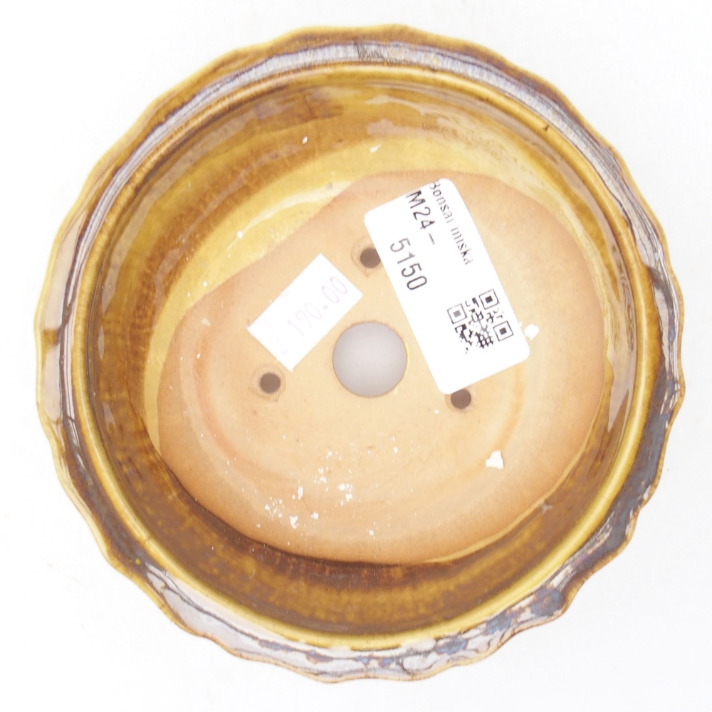 Keramik-Bonsaischale  11,5 x 11,5 x 5 cm, Farbe Gelb