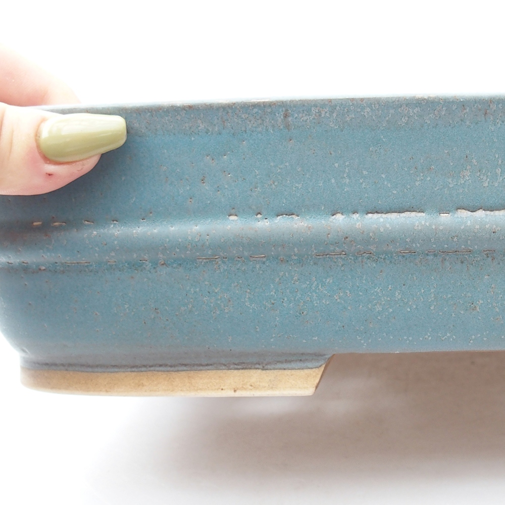 Keramik-Bonsaischale 29 x 24 x 7  cm, Farbe blau