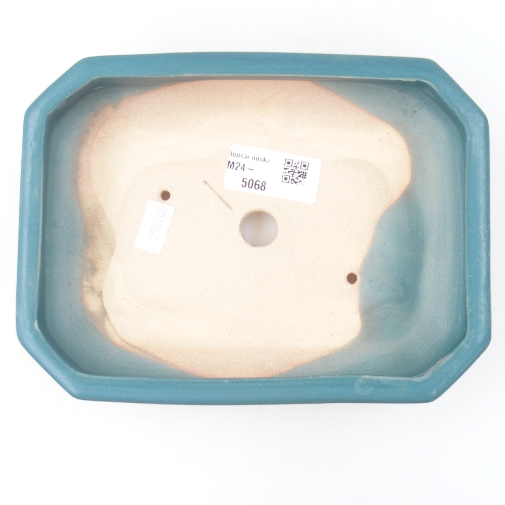 Keramik-Bonsaischale 18,5 x 13,5 x 4 cm, Farbe blau