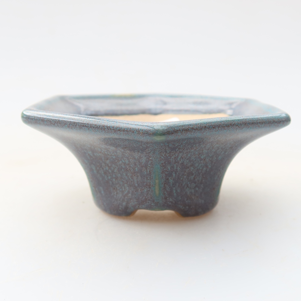 Keramik-Bonsai-Schale 8 x 7 x 3,5 cm, Farbe: grau