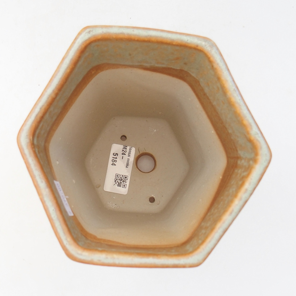 Keramik-Bonsaischale 13 x 11,5 x 17 cm, Farbe Grün