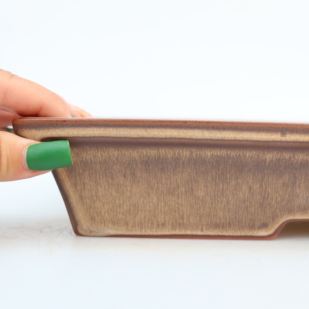 Keramikschale  26 x 20 x 5 cm, Farbe: braun