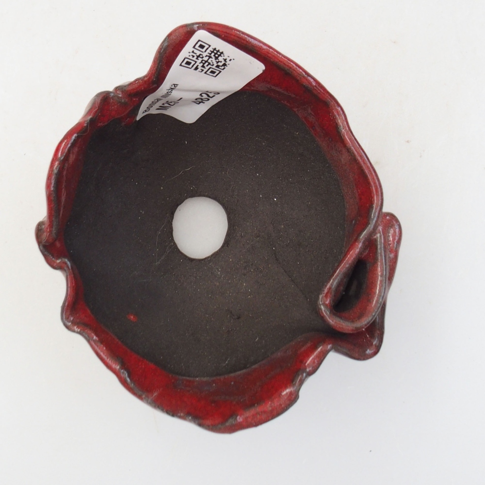 Keramikschale 8,5 x 7 x 5 cm, Farbe rot
