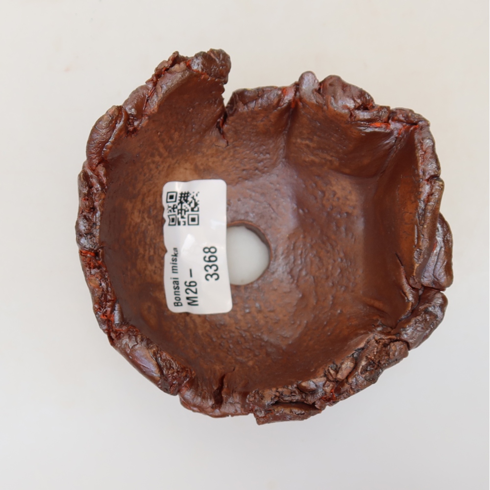 Keramikschale 9,5 x 9 x 6 cm, Farbe: braun