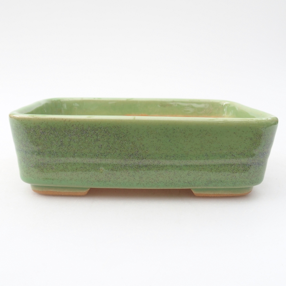 Bonsaischale aus Keramik 14,5 x 10,5 x 4,5 cm, grün