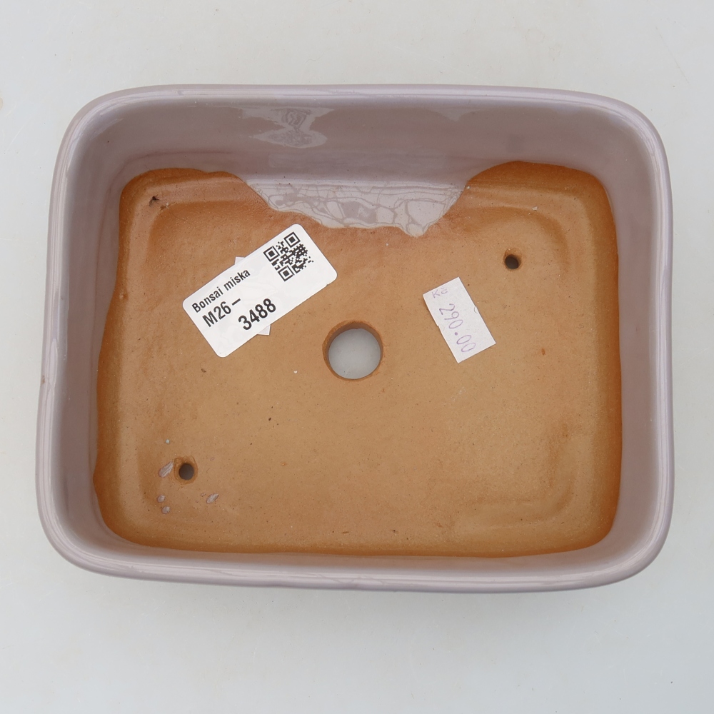 Keramik-Bonsai-Schale 15 x 12,5 x 4,5 cm, Farbe: Violett
