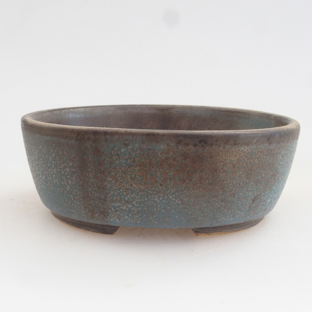 Bonsaischale aus Keramik 9,5 x 8 x 3 cm, Farbe blau