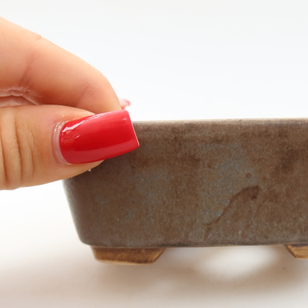 Keramik-Bonsai-Schale 10 x 8,5 x 4 cm, Farbe: blau