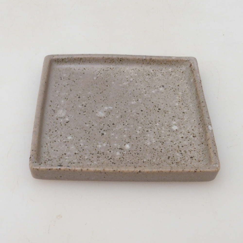 Bonsai-Schale quadratisch M – 10 x 10 x 1,5 cm – beige