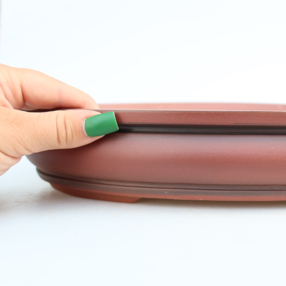 Keramikschale  31 x 23,5 x 5,5 cm, Farbe: Ziegelrot