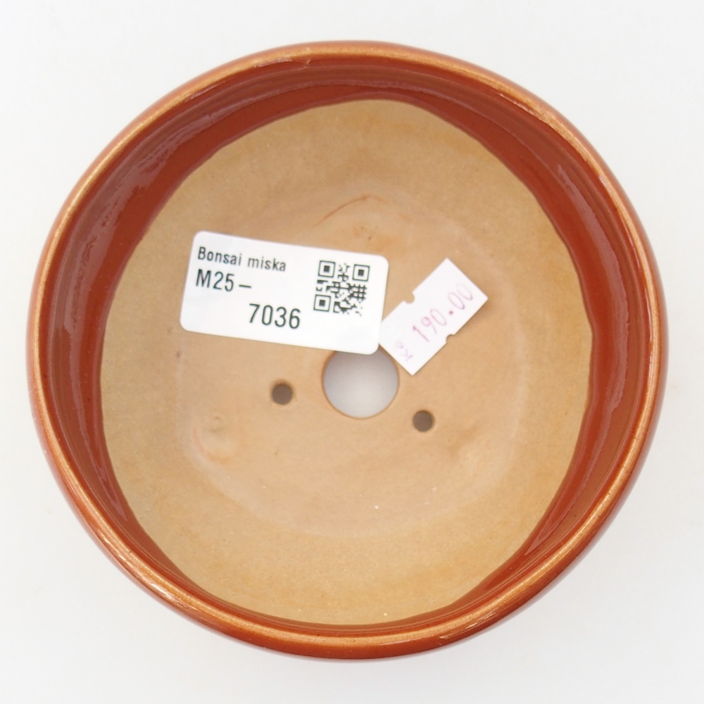 Bonsaischale aus Keramik 10 x 10 x 5 cm, braun