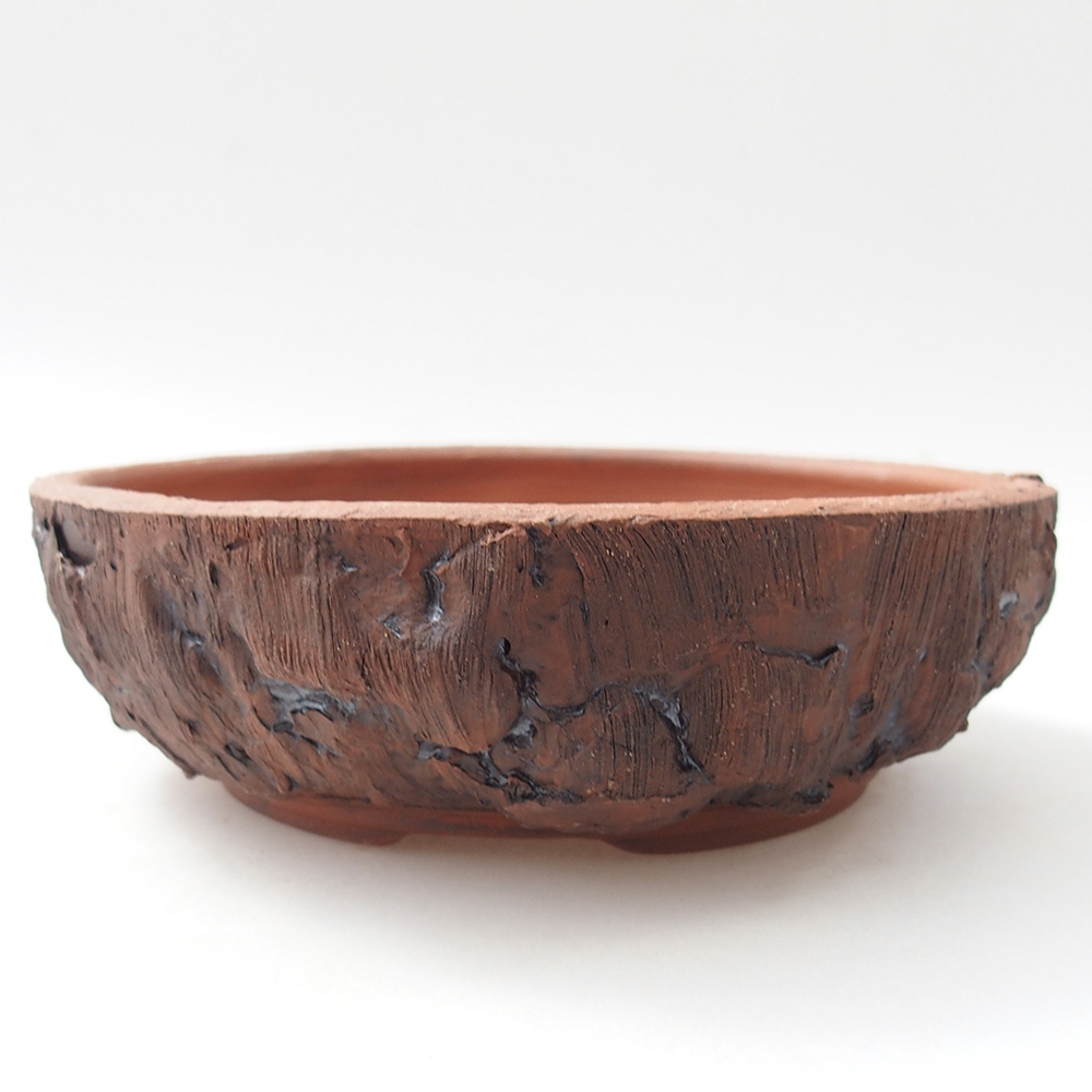 Bonsaischale aus Keramik 16,5 x 16,5 x 5 cm, braun