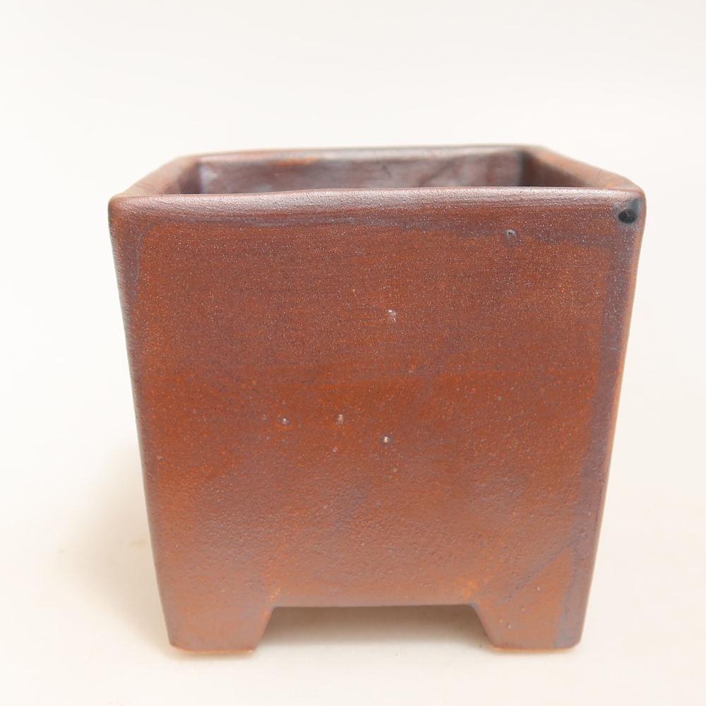 Keramik-Bonsai-Schale 9 x 9 x 8,5 cm, metallfarben