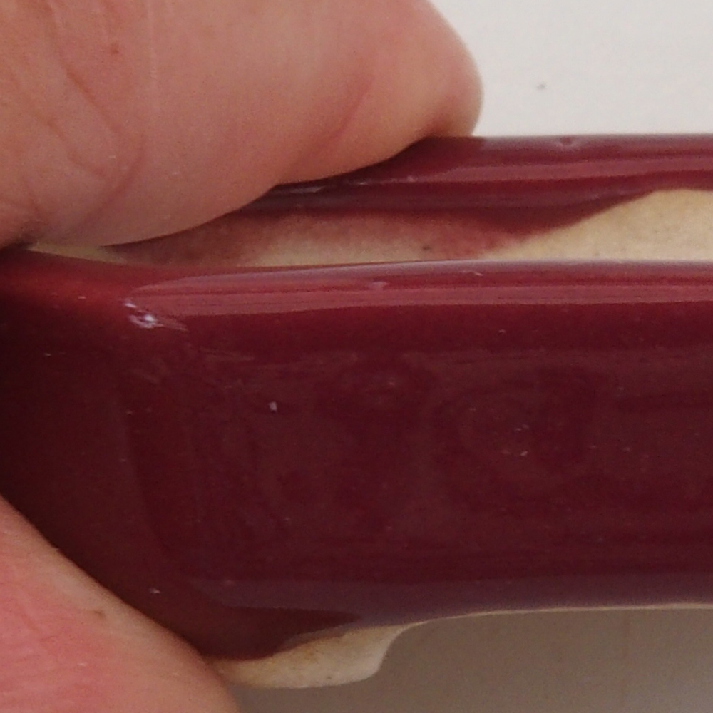 Mini-Bonsaischale 5,5 x 4 x 1,5 cm, Farbe Burgunder