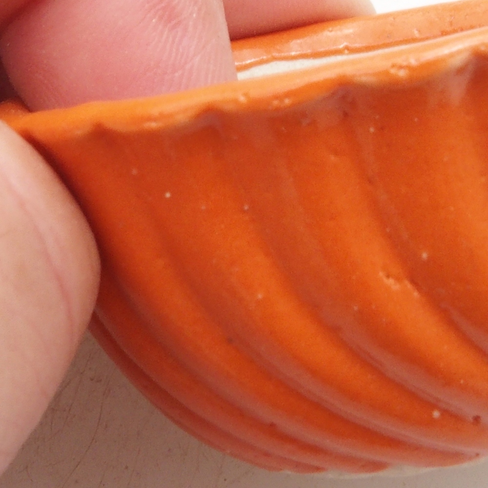 Mini aus Keramik, 5 x 5 x 2,5 cm, orange
