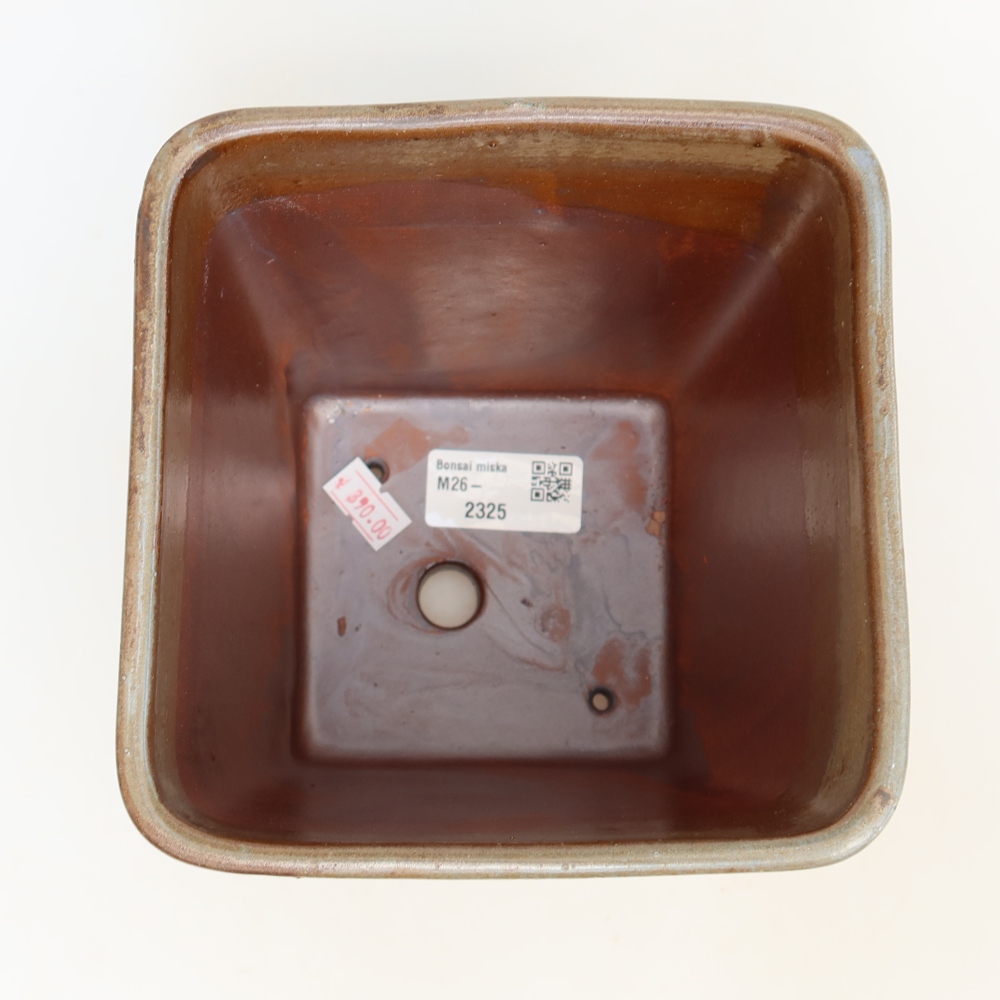 Bonsaischale aus Keramik 14 x 14 x 15 cm, braun