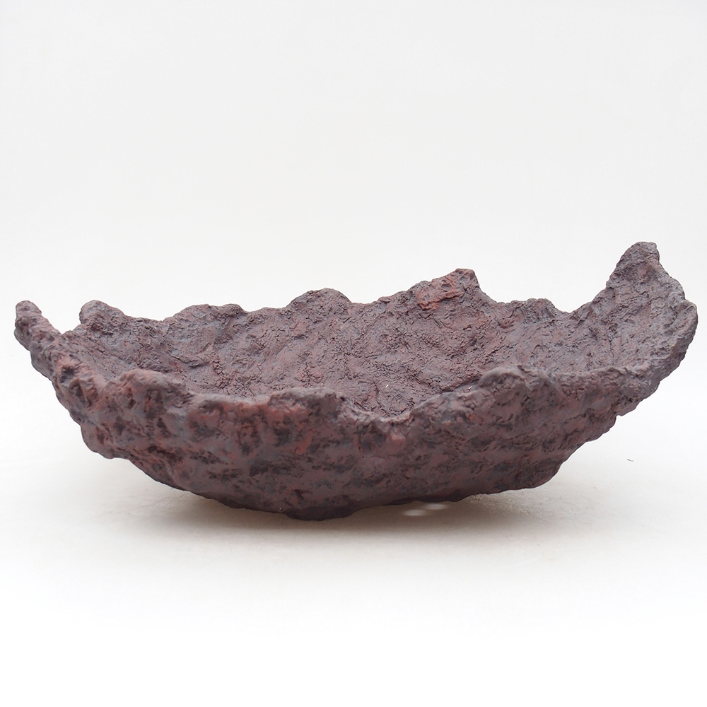 Keramikschale 31 x 25,5 x 12,5 cm, braun Farbe