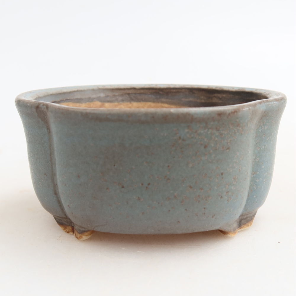 Keramik-Bonsai-Schale 8 x 7,5 x 3,5 cm, Farbe: Blau