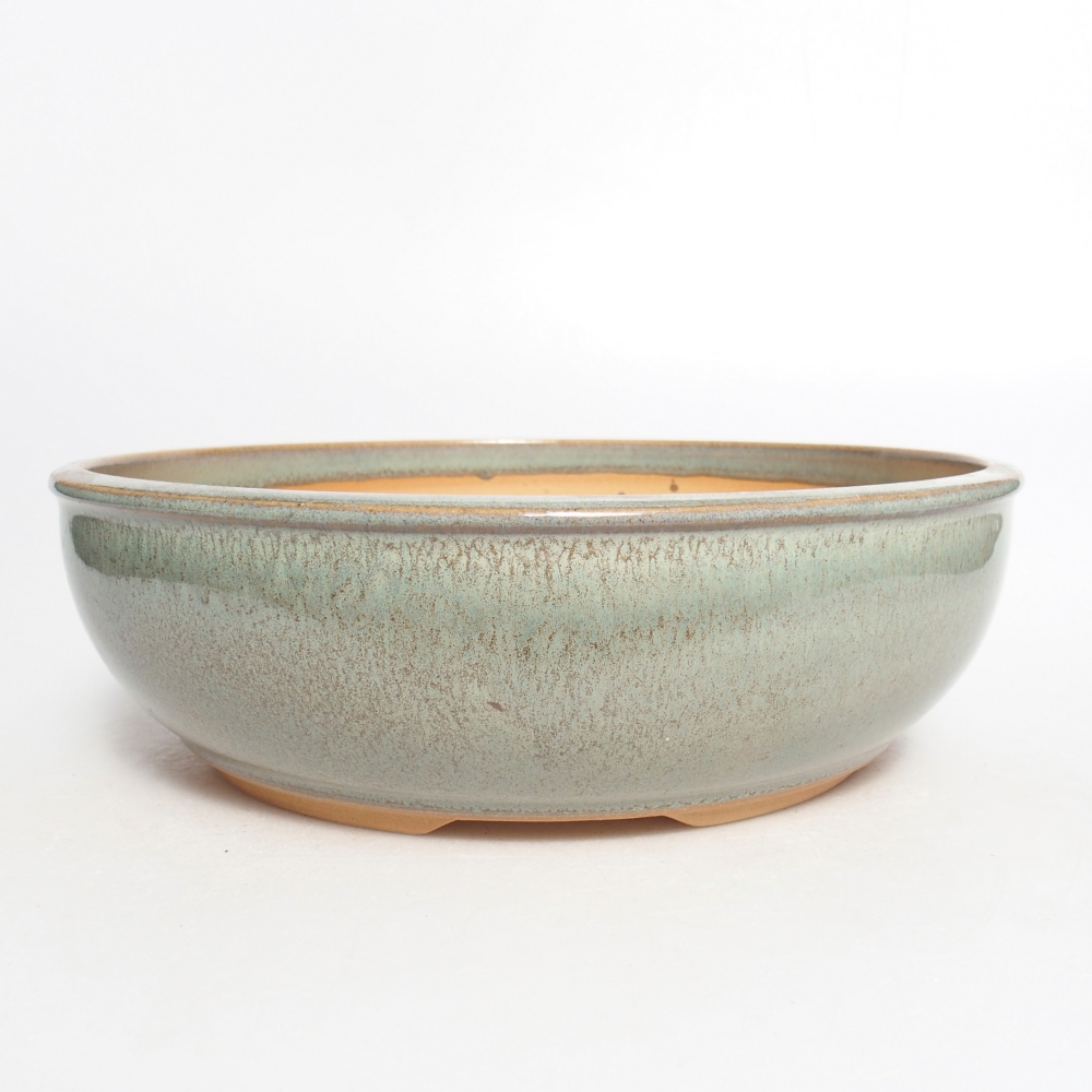 Bonsaischale aus Keramik 22,5 x 22,5 x 7 cm, grün