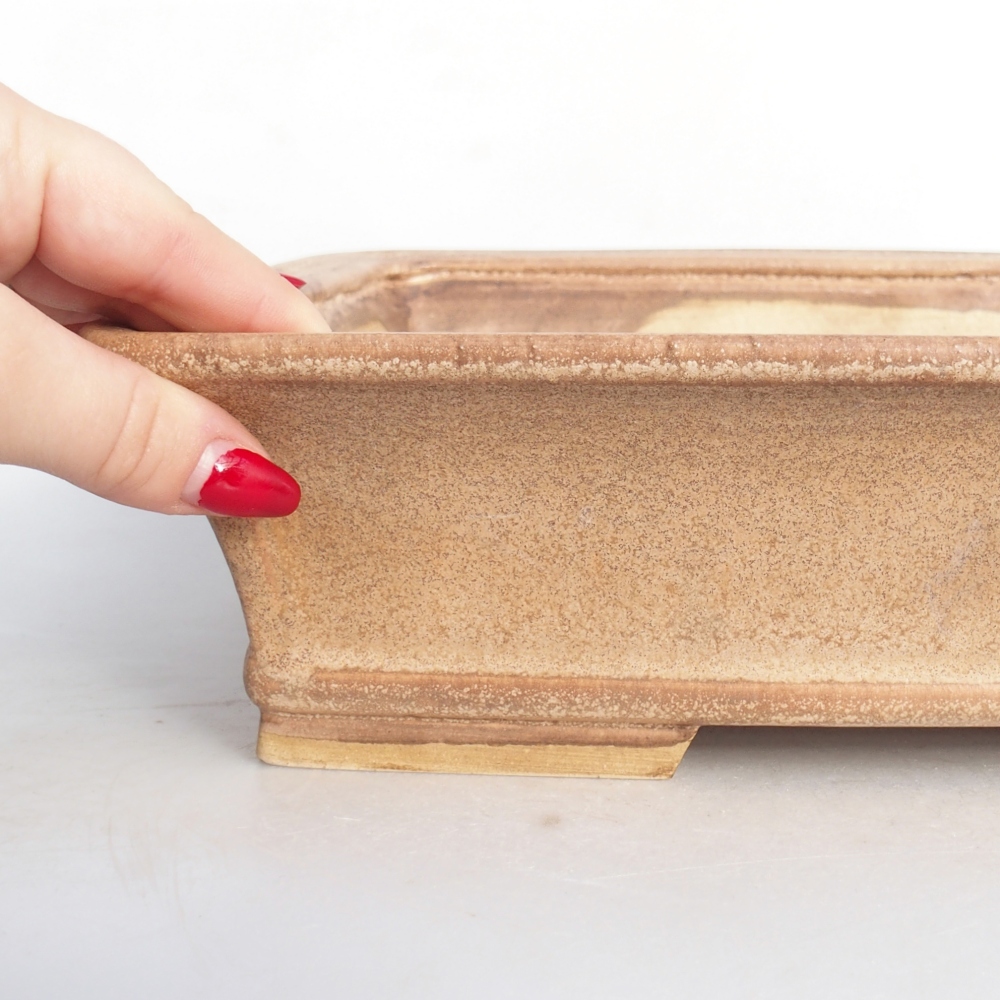 Bonsaischale aus Keramik 29,5 x 24,5 x 8 cm, rosa