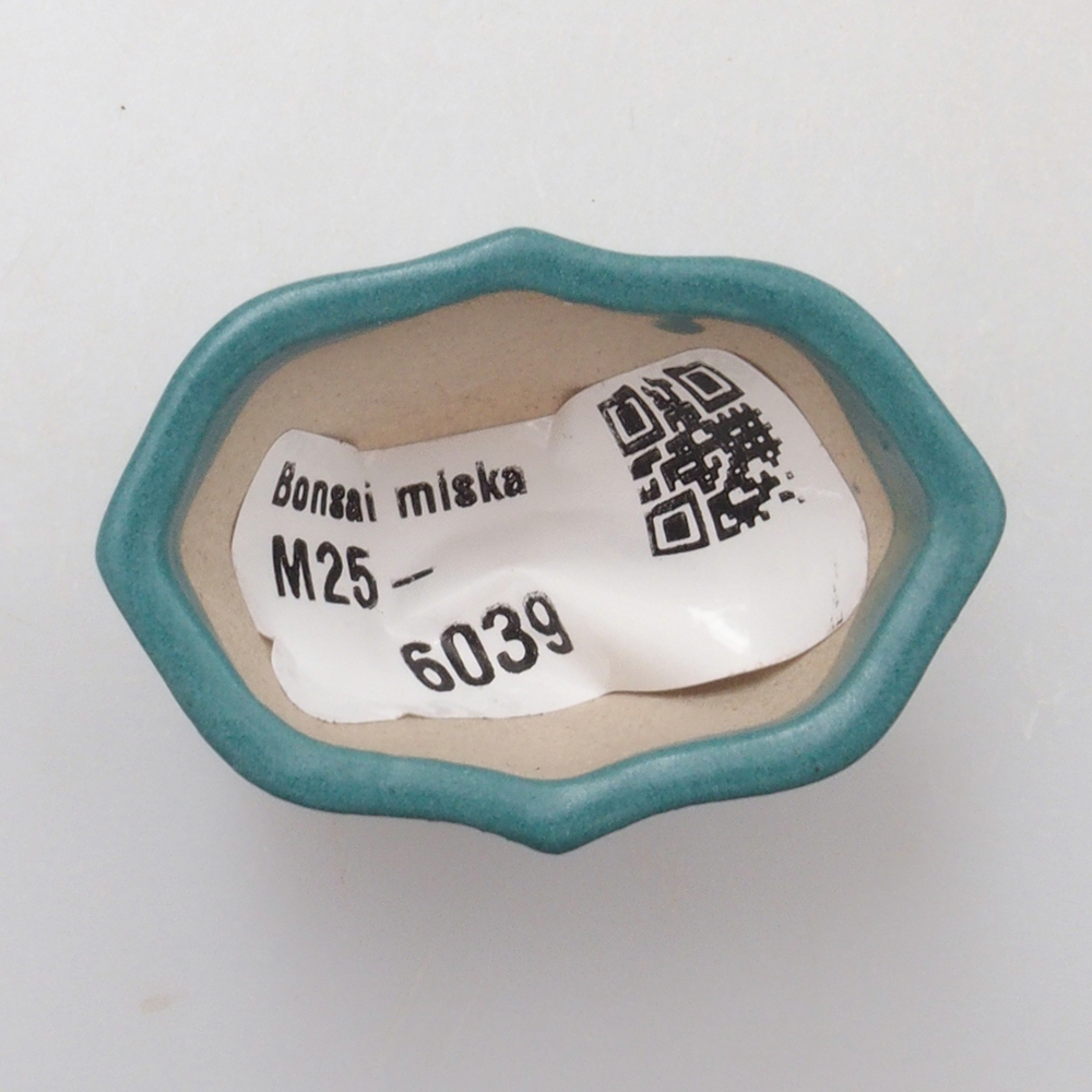 Keramik Bonsai Schale 3 x 4,5 x 2,5 cm, Farbe blau