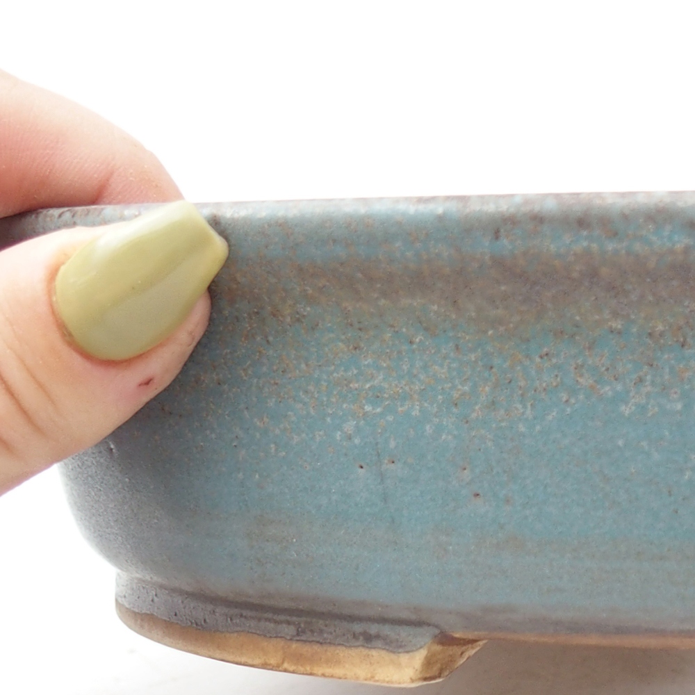 Keramik-Bonsaischale 21 x 19 x 5  cm, Farbe blau