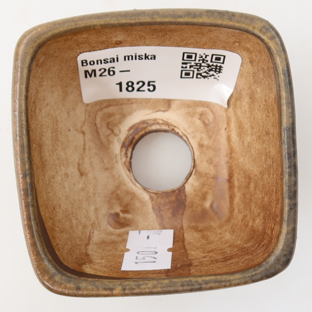 Bonsaischale aus Keramik 6 x 6 x 4 cm, braun