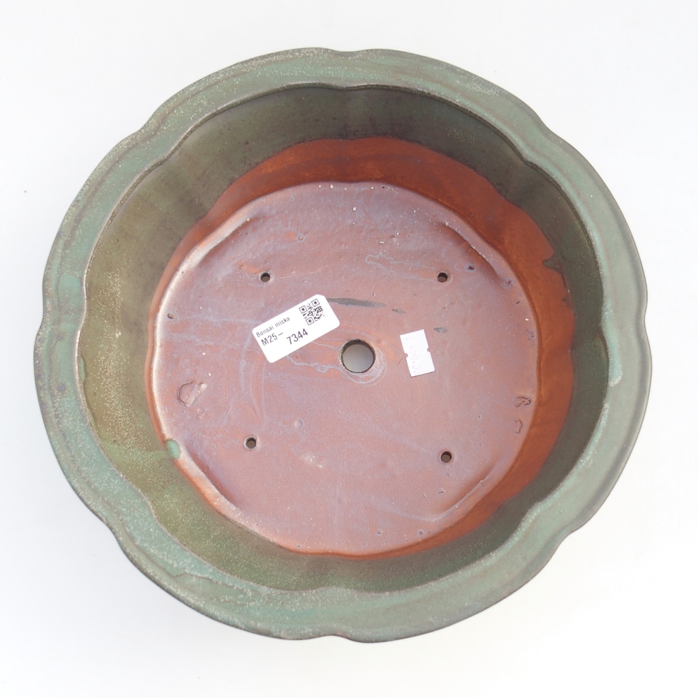 Bonsaischale aus Keramik 26 x 26 x 8,5 cm, grau