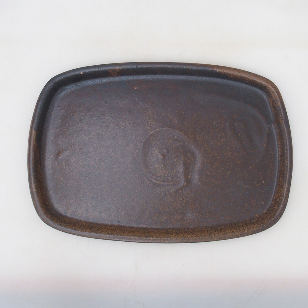 Bonsai-Schale + Unterschale H09 – 30 x 23 x 7,5 cm. – braun