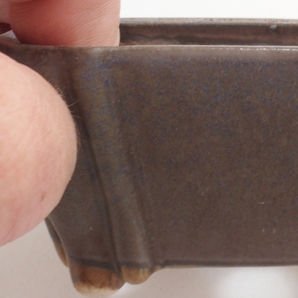 Bonsaischale aus Keramik 10 x 8,5 x 4,5 cm, Farbe blau