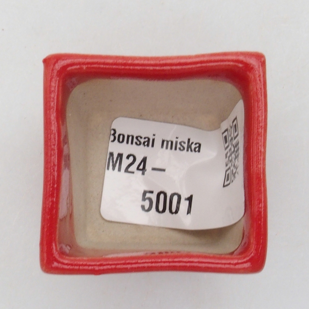 Mini-Bonsaischale  3,5 x 3,5 x 3 cm, Farbe rot