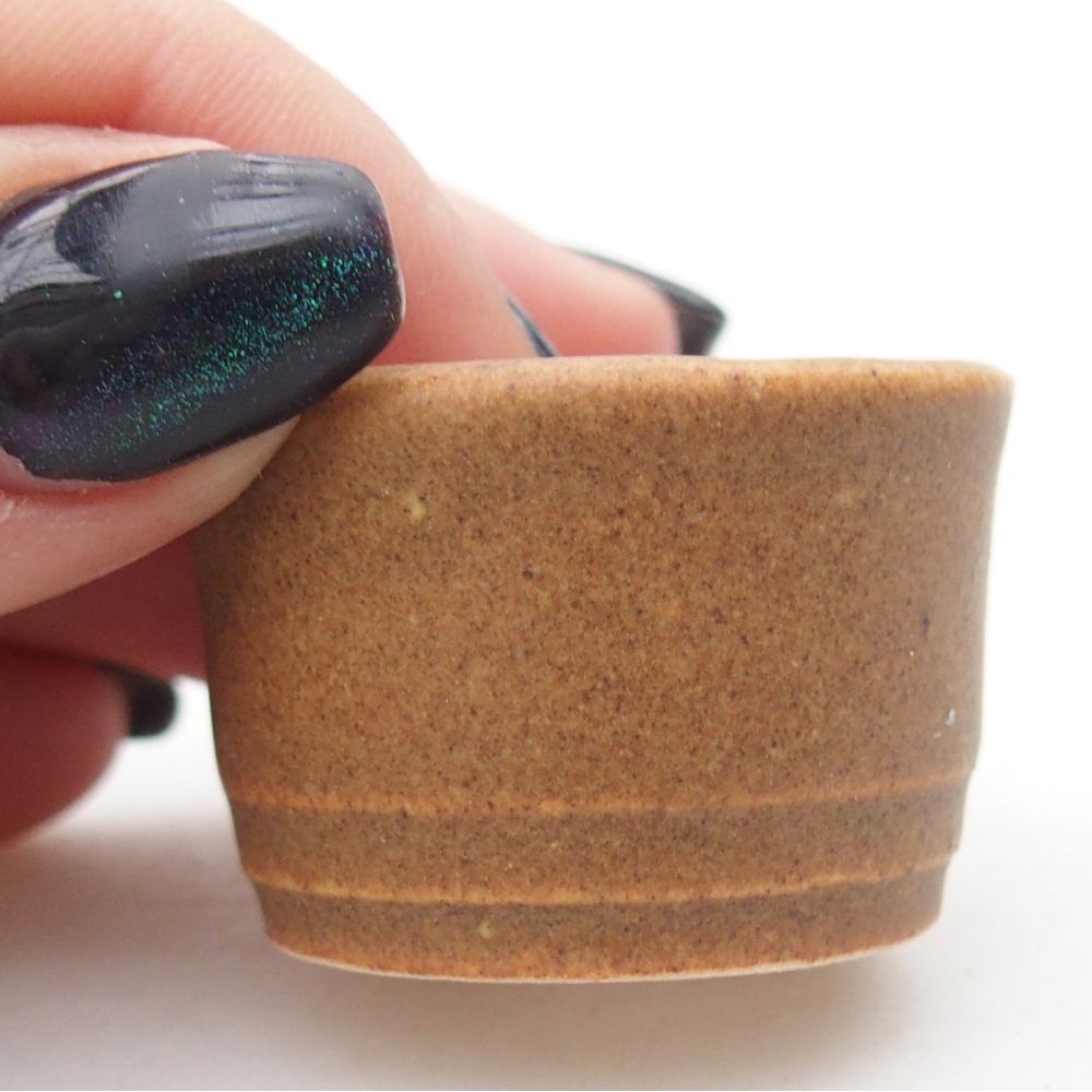 Mini-Bonsaischale 4 x 4 x 2 cm, braun