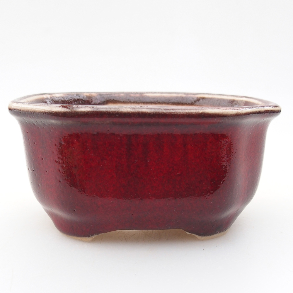 Mini-Bonsaischale 9 x 7 x 3,5 cm, Farbe rot