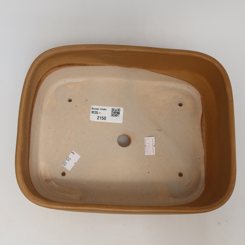 Keramik-Bonsai-Schale, 23 x 17,5 x 7,5 cm, Farbe: braun