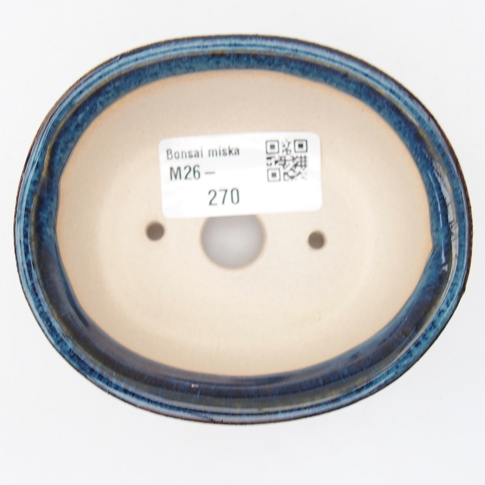 Mini-Bonsaischale 9,5 x 8 x 4,5 cm, Farbe blau