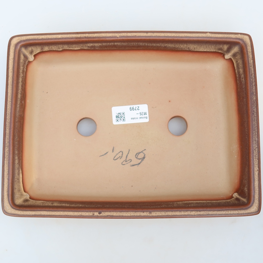 Keramikschale  26 x 20 x 5 cm, Farbe: braun