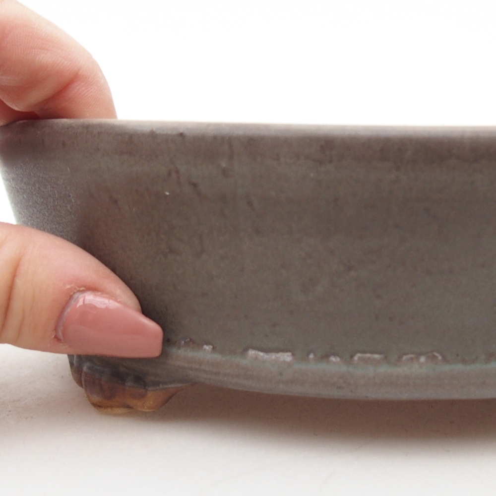 Bonsaischale aus Keramik 17,5 x 17,5 x 5 cm, Farbe blau