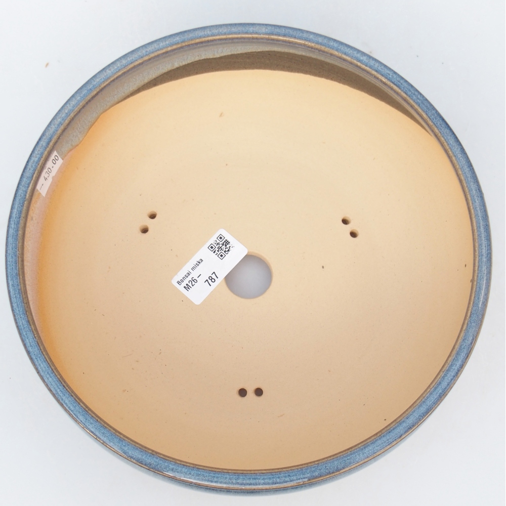 Bonsaischale aus Keramik 22 x 22 x 7,5 cm, Farbe blau