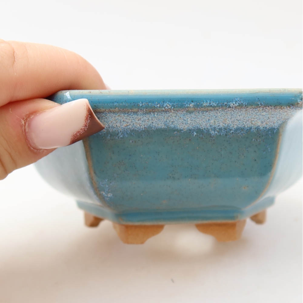 Bonsaischale aus Keramik 12 x 10,5 x 4,5 cm, Farbe blau